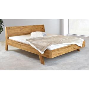 Dubová postel z masivu luxusní dub, marina - Noční stolek: děkuji nemam zájem, šířka postele: 180 x 200 cm, Rošt k posteli: Áno mám záujem o pevný drevený rošt ( dodáván zdarma )