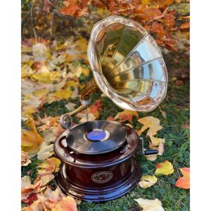Retro gramofon s troubou replika