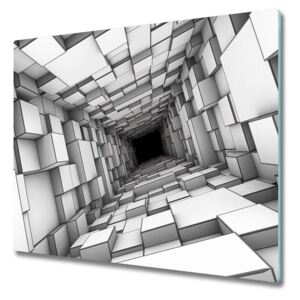 E-shop24, 60x52 cm, 5D55216784 Skleněná deska Tunel 3D bílý