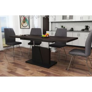 GRAND NOIR wenge / černá, rozkládací, zvedací konferenční stůl, stolek
