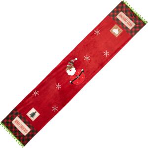 Vánoční běhoun na stůl MERRY CHRISTMAS - 35x170 cm - červený