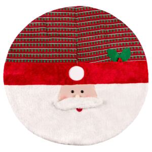 Vánoční podložka pod stromeček se Santou - 100 cm - bílo/červená