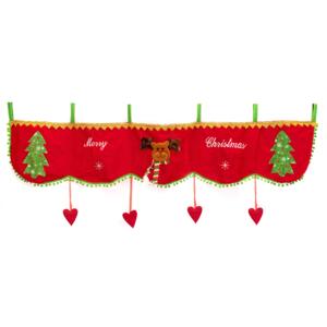 Vánoční záclonka 180 cm - červená