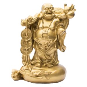 Buddha na pytli bohatství - soška Feng shui