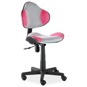 Kancelářská otáčecí židle v šedé a růžové barvě KN045