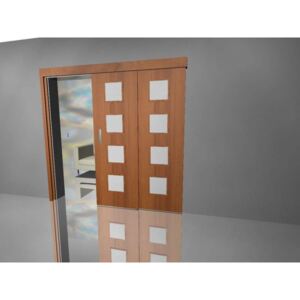 Posuvné dveře Posuvné dveře dvoukřídlé sklo quadras hruška lindau lamino 18mm