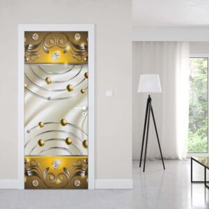 GLIX Fototapeta na dveře - Abstract Modern Design Yellow | 91x211 cm