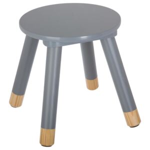 Stolička pro dítě, taburet, růžová stolička,sedadlo, pouf, výška: 26 cm, Ø 24 cm, šedá barva
