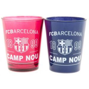 Sklenice - štamprle FC Barcelona: Set 2 kusy - znak (objem 50 ml)