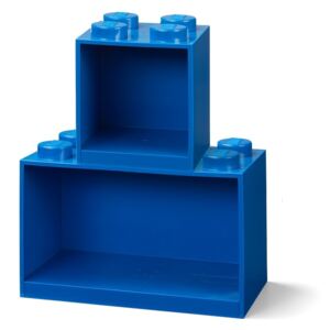 Lego, Sada nástěnných polic Brick Set, 2ks | modrá