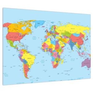 Obraz mapy světa (70x50 cm)