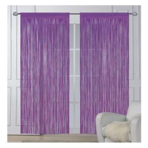 M&K Provázková záclona fialová, 150 x 250 cm, 2 ks