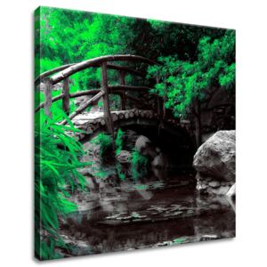 Gario Obraz na plátně Zelená Japonská zahrada Rozměry (š x v): 30 x 30 cm
