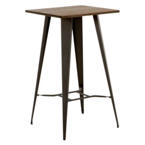 Hnědý barový stůl s kovovou podnoží LaForma Malibu