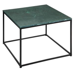 Moebel Living Zelený mramorový konferenční stolek Giraco 50 x 50 cm