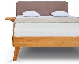 Postel DEIRA Buk 180x210cm - dřevěná postel z masivu o šíři 4 cm