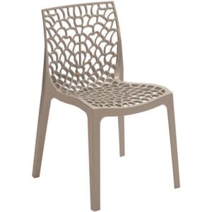 Židle Gruvyer (šedá, polypropylen)