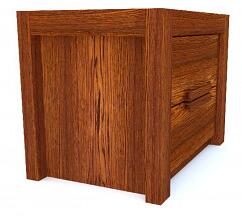 Dřevěný noční stolek z masivu MODENA - boky nočního stolku jsou dle výběru buď také z masivu nebo z masivní dýhy