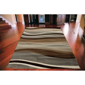Kusový koberec PP Vlny hnědý 160x230, Velikosti 160x230cm