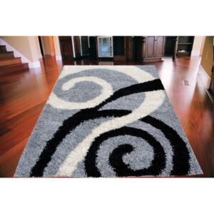 Kusový koberec Shaggy Artisto vlas 50 mm šedý 140x190, Velikosti 140x190cm