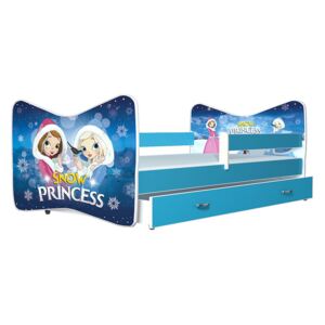 Pohádková dětská postel TOMI se zásuvkou, 160x80, modrá/VZOR 63