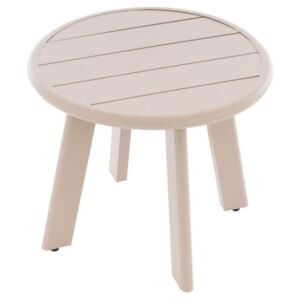 Kulatý hliníkový stolek, béžový - Garthen D70683