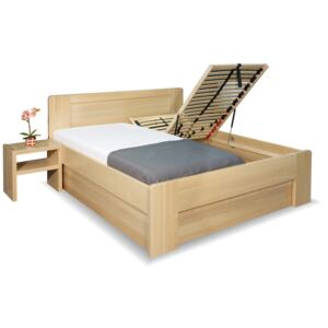 Zvýšená postel s úložným prostorem Dan, , masiv buk , 160x200 cm