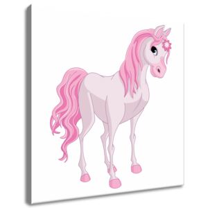 Gario Obraz na plátně Růžový koník Rozměry (š x v): 30 x 30 cm