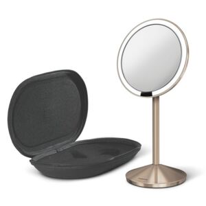 Simplehuman cestovní kosmetické zrcadlo s LED osvětlením Sensor Mirror Mini | měděná