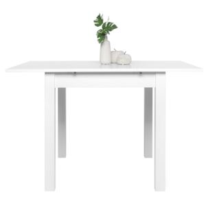 Jídelní rozkládací stůl SARIN — bílá, 80+40×80×77