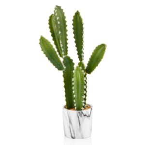 Umělý kaktus v mramorovém květináči The Mia Cacti