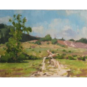 Ručně malovaný obraz Michal Plevák - Poblíž Colbury, Národní Park "New Forest"