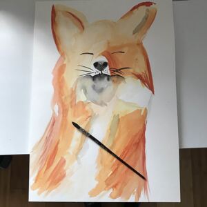 Ručně malovaný obraz Jitka Egressy - Dreamy Fox