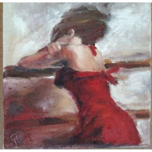 Ručně malovaný obraz Tatiana Oskina - Red