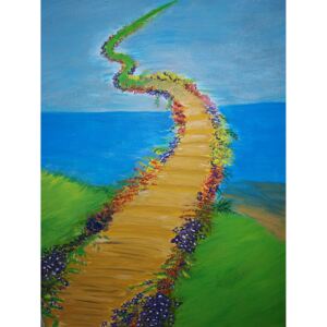 Ručně malovaný obraz Jana Škuthanová - Cesta do nebe