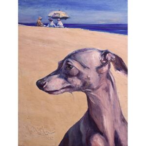 Ručně malovaný obraz Nata Zaikina - Greyhound