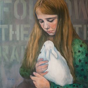 Ručně malovaný obraz Nata Zaikina - Follow The White Rabbit