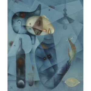 Ručně malovaný obraz Eugene Ivanov - Modrý harlekýn