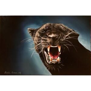 Ručně malovaný obraz Markéta Grimaux - Black panther