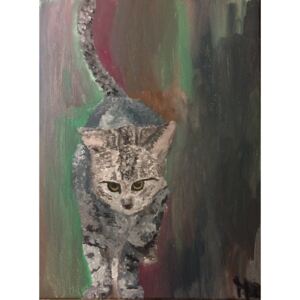 Ručně malovaný obraz Maja-Nastassja Dvořáková - Who don´t like cats