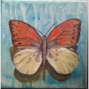 Ručně malovaný obraz Tatiana Oskina - Motylek 1