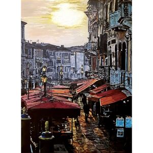 Ručně malovaný obraz David Schwoiser - Západ slunce v Benátkách