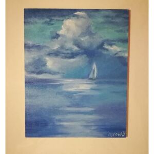 Ručně malovaný obraz Nikola Chytilová - Modrá