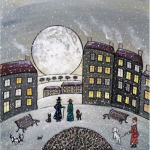 Ručně malovaný obraz Simona Kollertová - První sníh
