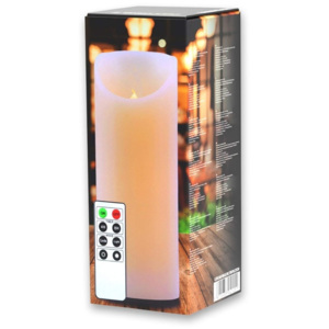Světelná svíčka s dálkovým ovladačem DecoKing Subtle, výška 20 cm