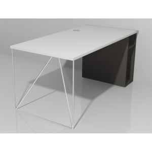 NARBUTAS - Pracovní stůl AIR 180x80x74 cm s otevřenou poličkou na pravé straně