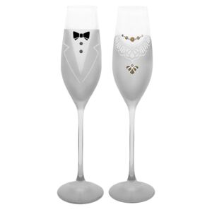 Sklenice na šampaňské Ženich-Nevěsta