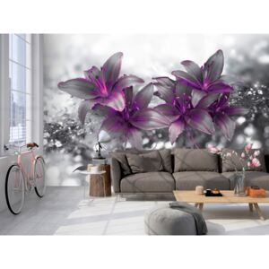 *Tapeta fialová lilie (200x140 cm) - Murando DeLuxe