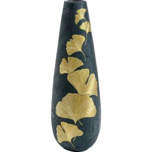KARE DESIGN Vysoká zelená váza Elegance Ginkgo 95cm
