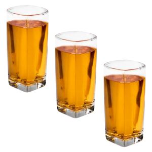 Tadar Čtvercová sklenice Long Drink 3 ks - 300 ml
